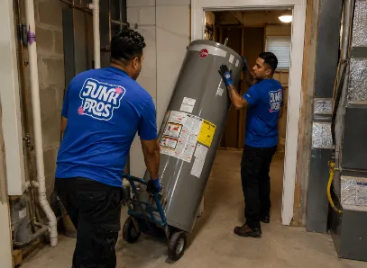 Junk Pros Removing Water Heater