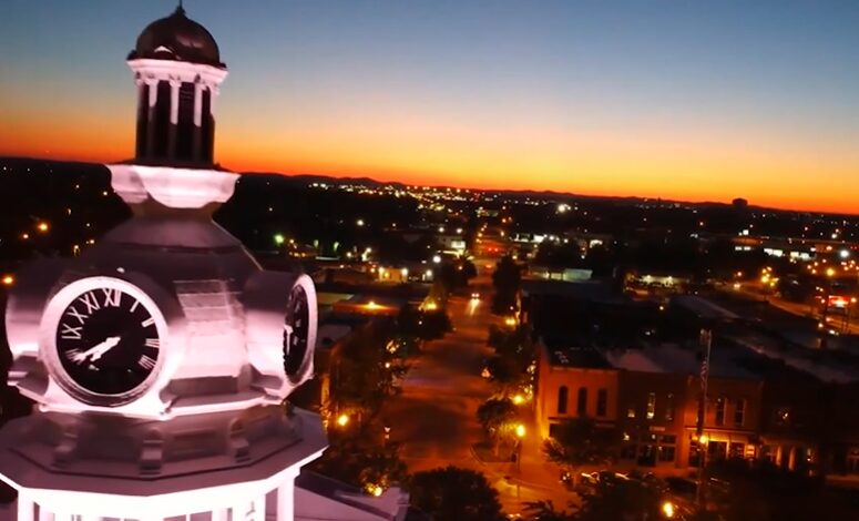 Contact 2 Murfreesboro TN Clock tower at night
